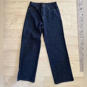 Banana Republic Ultra High Rise Wide Leg Jeans Dark Wash 4P